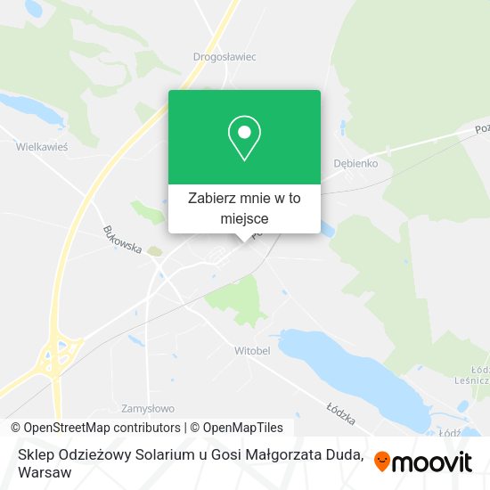 Mapa Sklep Odzieżowy Solarium u Gosi Małgorzata Duda