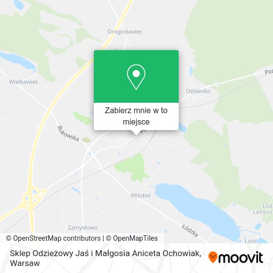 Mapa Sklep Odzieżowy Jaś i Małgosia Aniceta Ochowiak