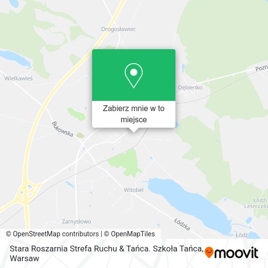 Mapa Stara Roszarnia Strefa Ruchu & Tańca. Szkoła Tańca