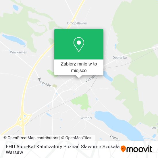 Mapa FHU Auto-Kat Katalizatory Poznań Sławomir Szukała