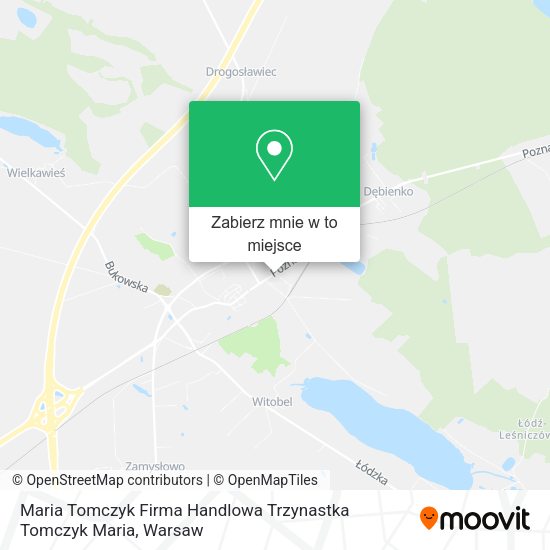 Mapa Maria Tomczyk Firma Handlowa Trzynastka Tomczyk Maria