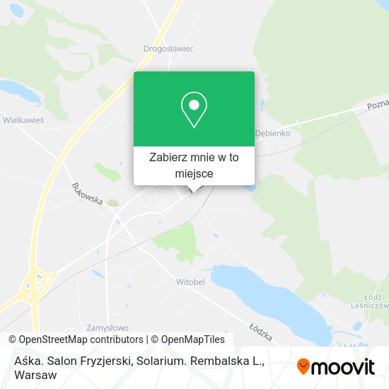 Mapa Aśka. Salon Fryzjerski, Solarium. Rembalska L.