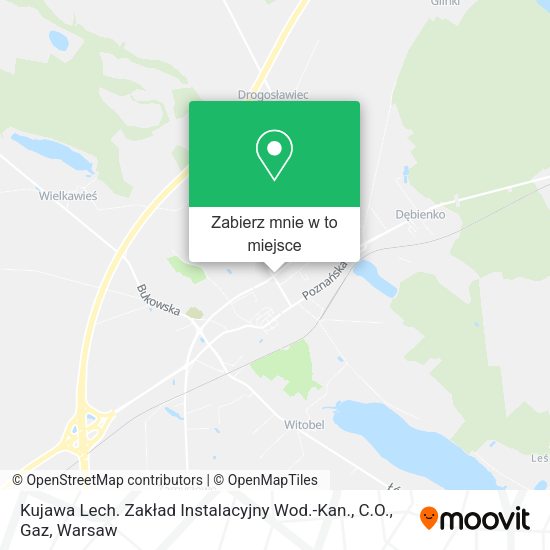 Mapa Kujawa Lech. Zakład Instalacyjny Wod.-Kan., C.O., Gaz