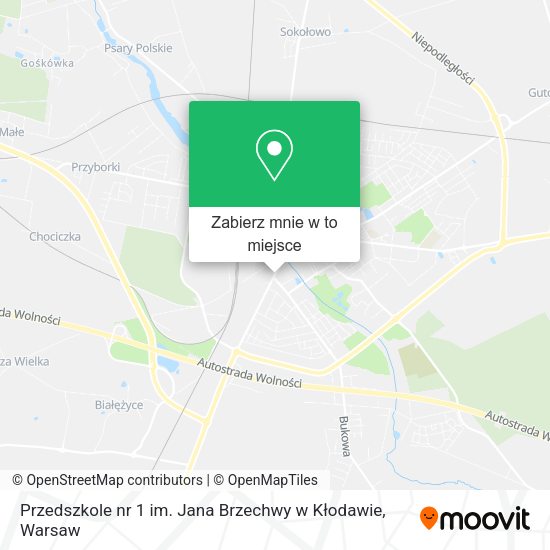 Mapa Przedszkole nr 1 im. Jana Brzechwy w Kłodawie