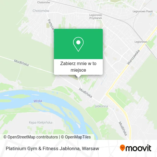 Mapa Platinium Gym & Fitness Jabłonna