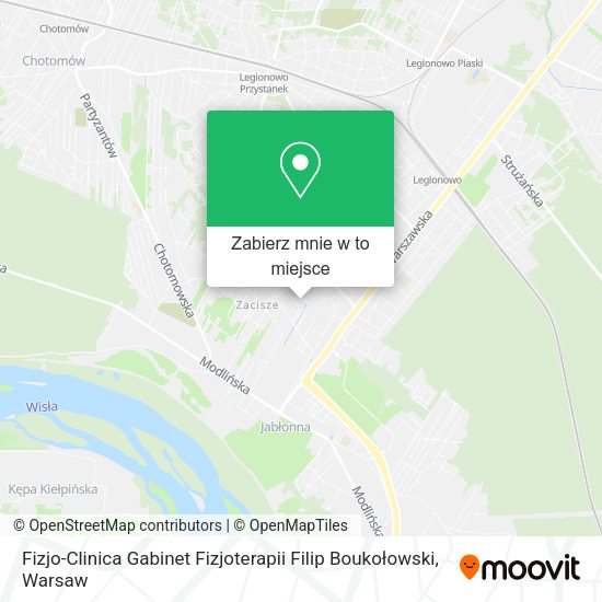 Mapa Fizjo-Clinica Gabinet Fizjoterapii Filip Boukołowski