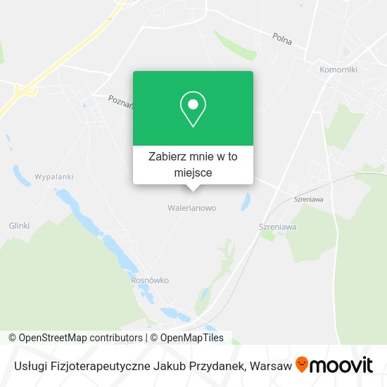 Mapa Usługi Fizjoterapeutyczne Jakub Przydanek