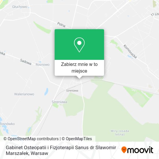 Mapa Gabinet Osteopatii i Fizjoterapii Sanus dr Sławomir Marszałek