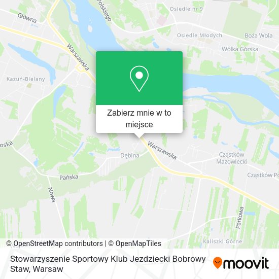 Mapa Stowarzyszenie Sportowy Klub Jezdziecki Bobrowy Staw