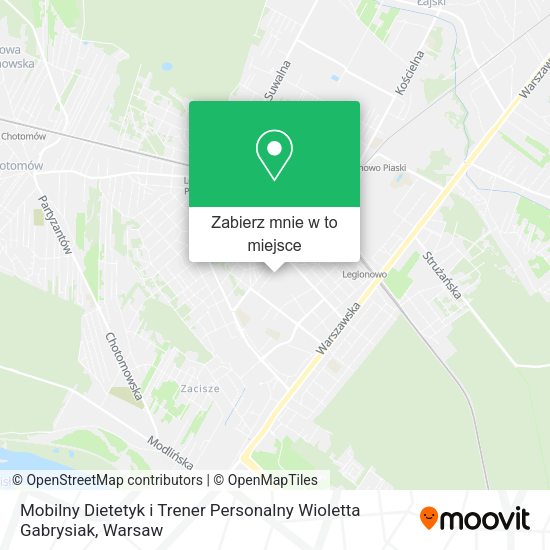 Mapa Mobilny Dietetyk i Trener Personalny Wioletta Gabrysiak