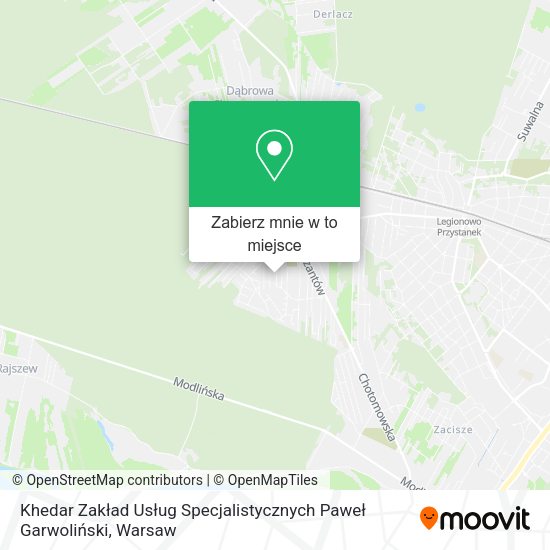 Mapa Khedar Zakład Usług Specjalistycznych Paweł Garwoliński