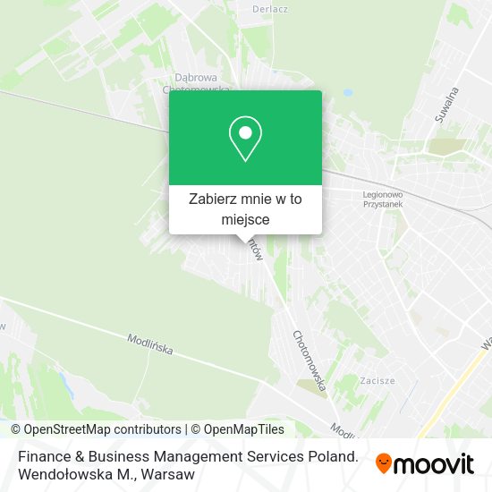 Mapa Finance & Business Management Services Poland. Wendołowska M.