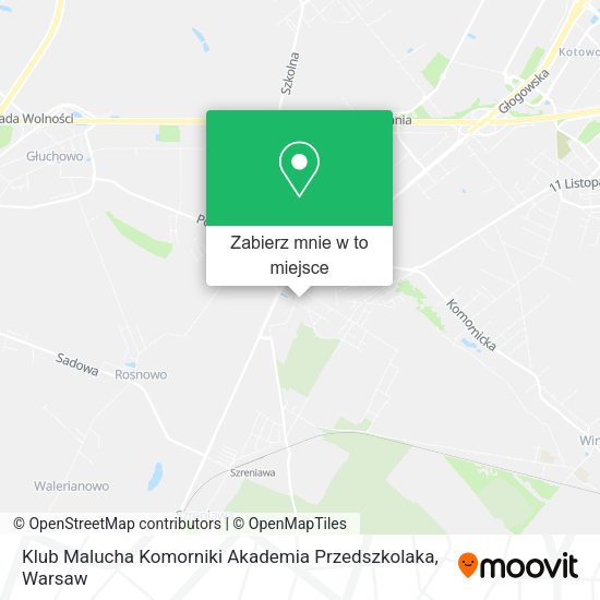 Mapa Klub Malucha Komorniki Akademia Przedszkolaka