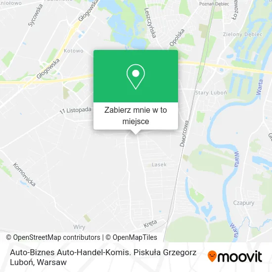 Mapa Auto-Biznes Auto-Handel-Komis. Piskuła Grzegorz Luboń