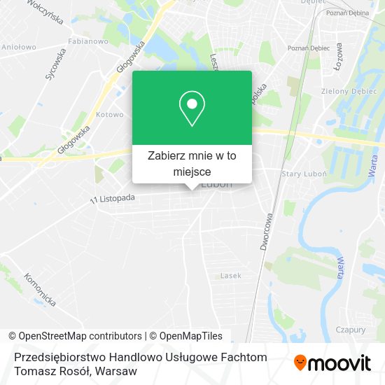 Mapa Przedsiębiorstwo Handlowo Usługowe Fachtom Tomasz Rosół