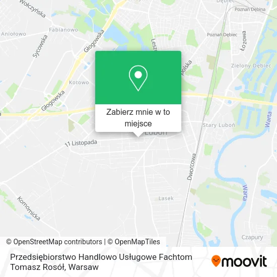 Mapa Przedsiębiorstwo Handlowo Usługowe Fachtom Tomasz Rosół