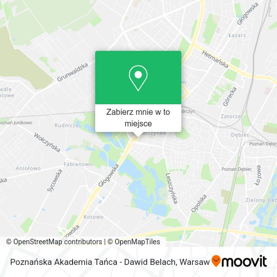 Mapa Poznańska Akademia Tańca - Dawid Belach