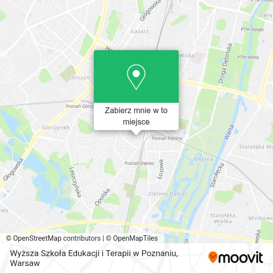 Mapa Wyższa Szkoła Edukacji i Terapii w Poznaniu