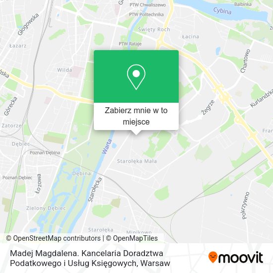 Mapa Madej Magdalena. Kancelaria Doradztwa Podatkowego i Usług Księgowych