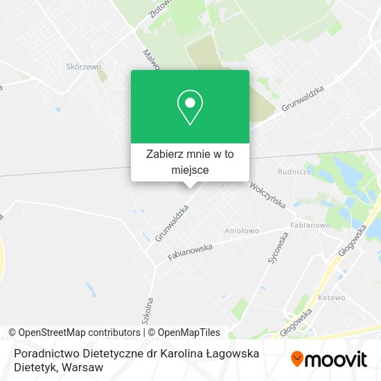 Mapa Poradnictwo Dietetyczne dr Karolina Łagowska Dietetyk