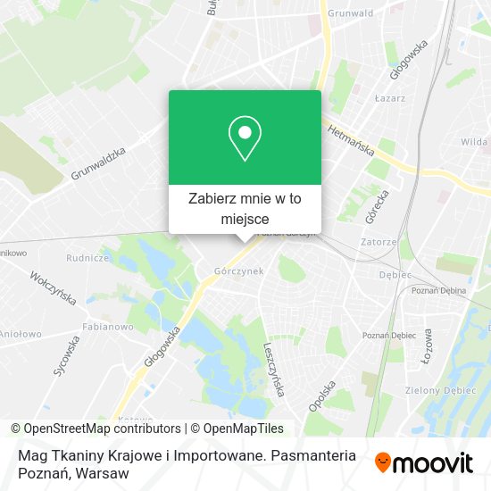 Mapa Mag Tkaniny Krajowe i Importowane. Pasmanteria Poznań