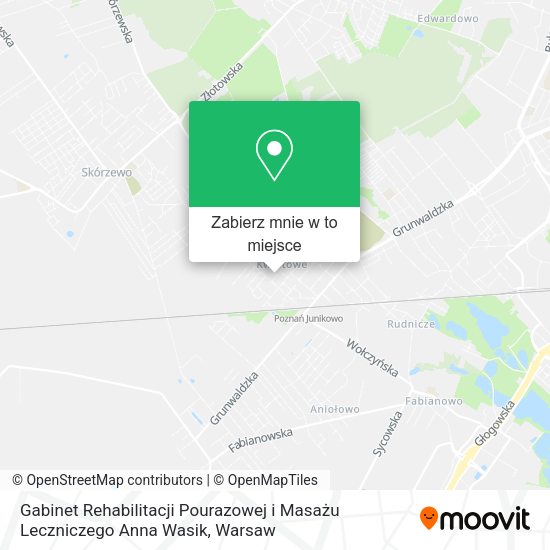 Mapa Gabinet Rehabilitacji Pourazowej i Masażu Leczniczego Anna Wasik