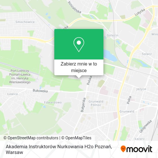 Mapa Akademia Instruktorów Nurkowania H2o Poznań