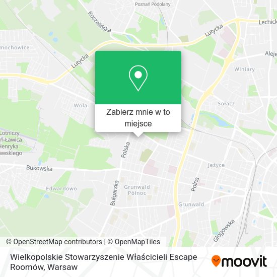 Mapa Wielkopolskie Stowarzyszenie Właścicieli Escape Roomów