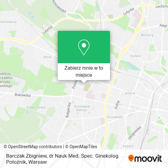 Mapa Barczak Zbigniew, dr Nauk Med. Spec. Ginekolog Położnik