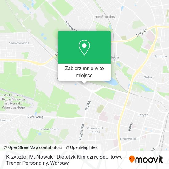 Mapa Krzysztof M. Nowak - Dietetyk Kliniczny, Sportowy, Trener Personalny