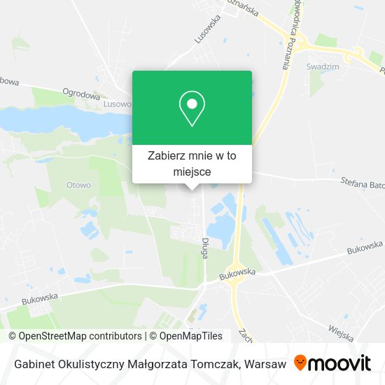 Mapa Gabinet Okulistyczny Małgorzata Tomczak