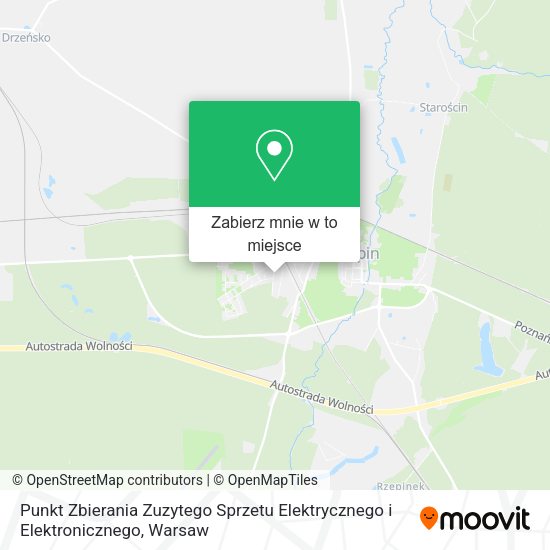 Mapa Punkt Zbierania Zuzytego Sprzetu Elektrycznego i Elektronicznego