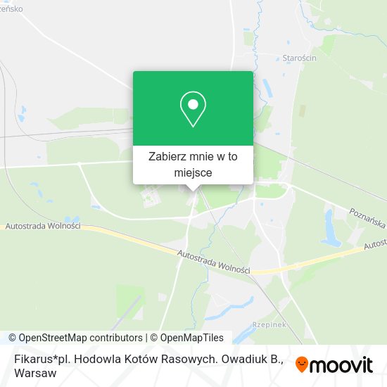 Mapa Fikarus*pl. Hodowla Kotów Rasowych. Owadiuk B.