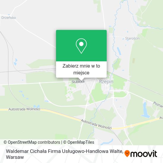 Mapa Waldemar Cichała Firma Usługowo-Handlowa Walte