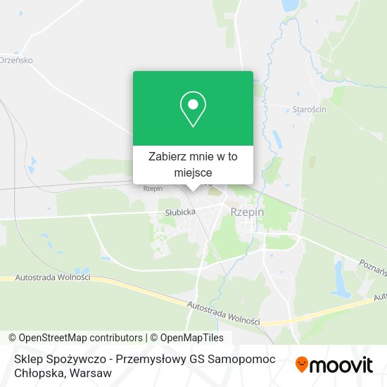 Mapa Sklep Spożywczo - Przemysłowy GS Samopomoc Chłopska