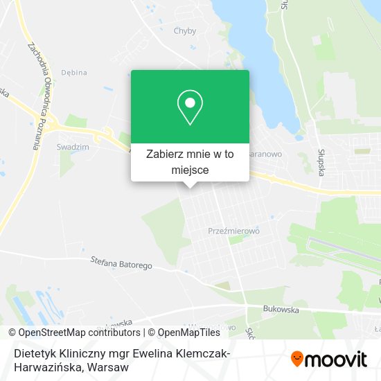 Mapa Dietetyk Kliniczny mgr Ewelina Klemczak-Harwazińska