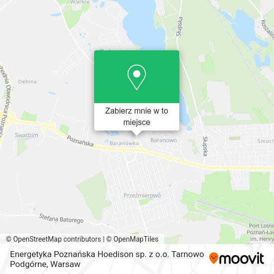 Mapa Energetyka Poznańska Hoedison sp. z o.o. Tarnowo Podgórne