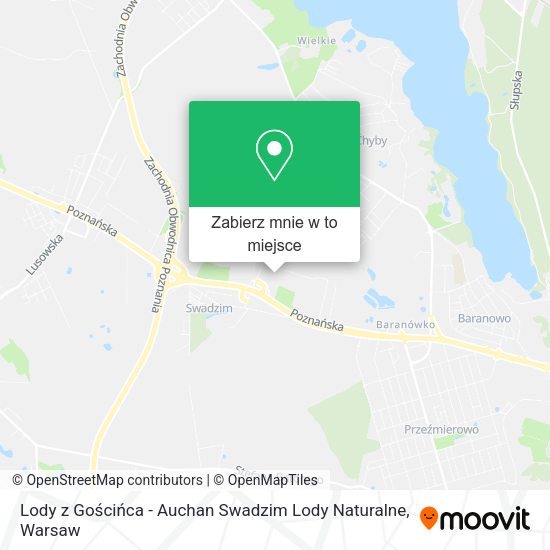 Mapa Lody z Gościńca - Auchan Swadzim Lody Naturalne