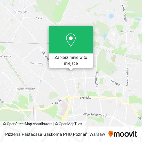 Mapa Pizzeria Pastacasa Gaskoma PHU Poznań