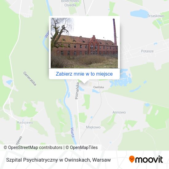 Mapa Szpital Psychiatryczny w Owinskach