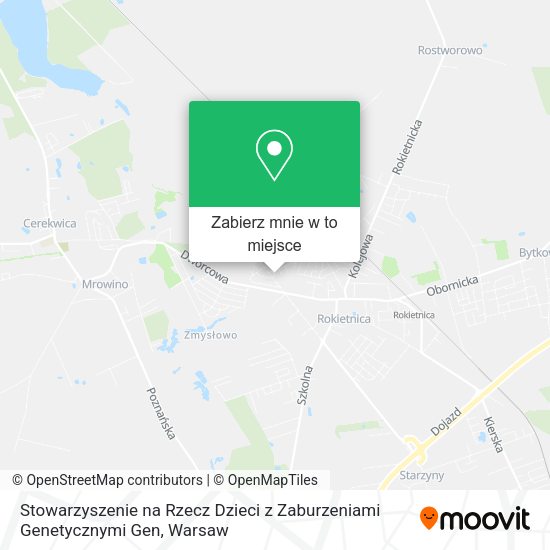 Mapa Stowarzyszenie na Rzecz Dzieci z Zaburzeniami Genetycznymi Gen