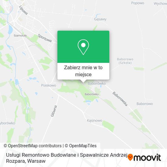 Mapa Usługi Remontowo Budowlane i Spawalnicze Andrzej Rozpara