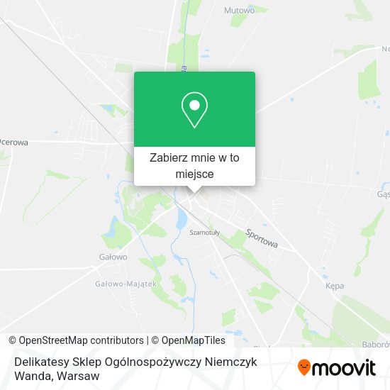 Mapa Delikatesy Sklep Ogólnospożywczy Niemczyk Wanda