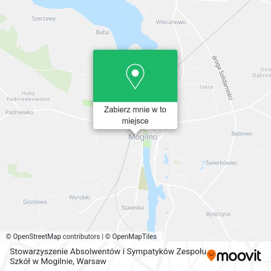 Mapa Stowarzyszenie Absolwentów i Sympatyków Zespołu Szkół w Mogilnie