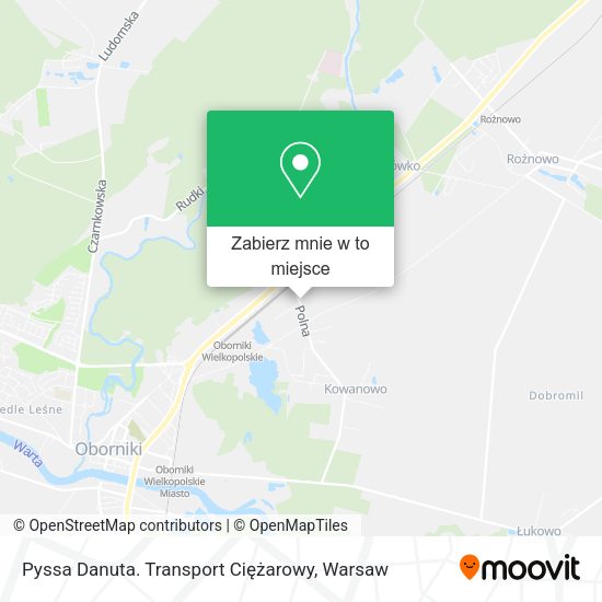 Mapa Pyssa Danuta. Transport Ciężarowy