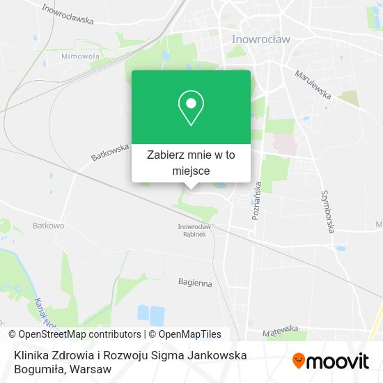 Mapa Klinika Zdrowia i Rozwoju Sigma Jankowska Bogumiła