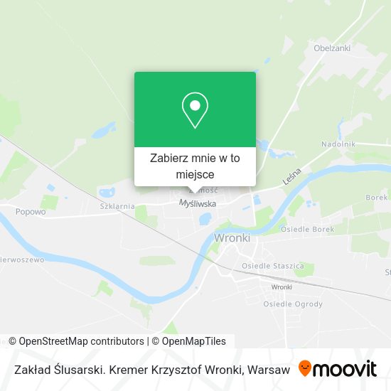 Mapa Zakład Ślusarski. Kremer Krzysztof Wronki