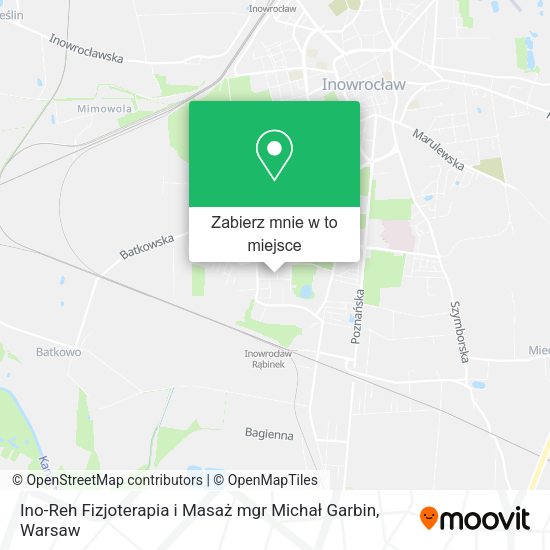 Mapa Ino-Reh Fizjoterapia i Masaż mgr Michał Garbin