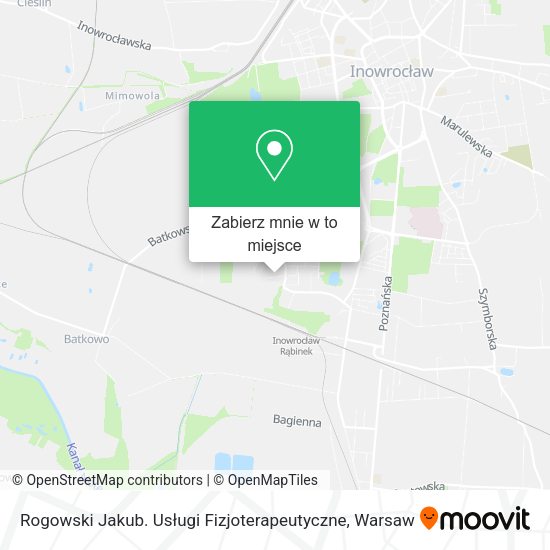 Mapa Rogowski Jakub. Usługi Fizjoterapeutyczne