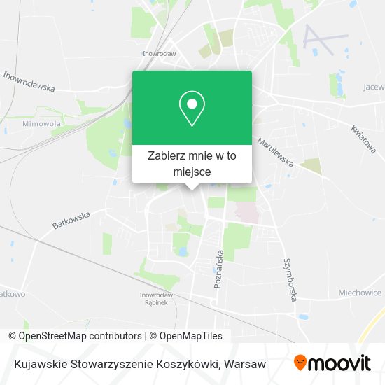 Mapa Kujawskie Stowarzyszenie Koszykówki